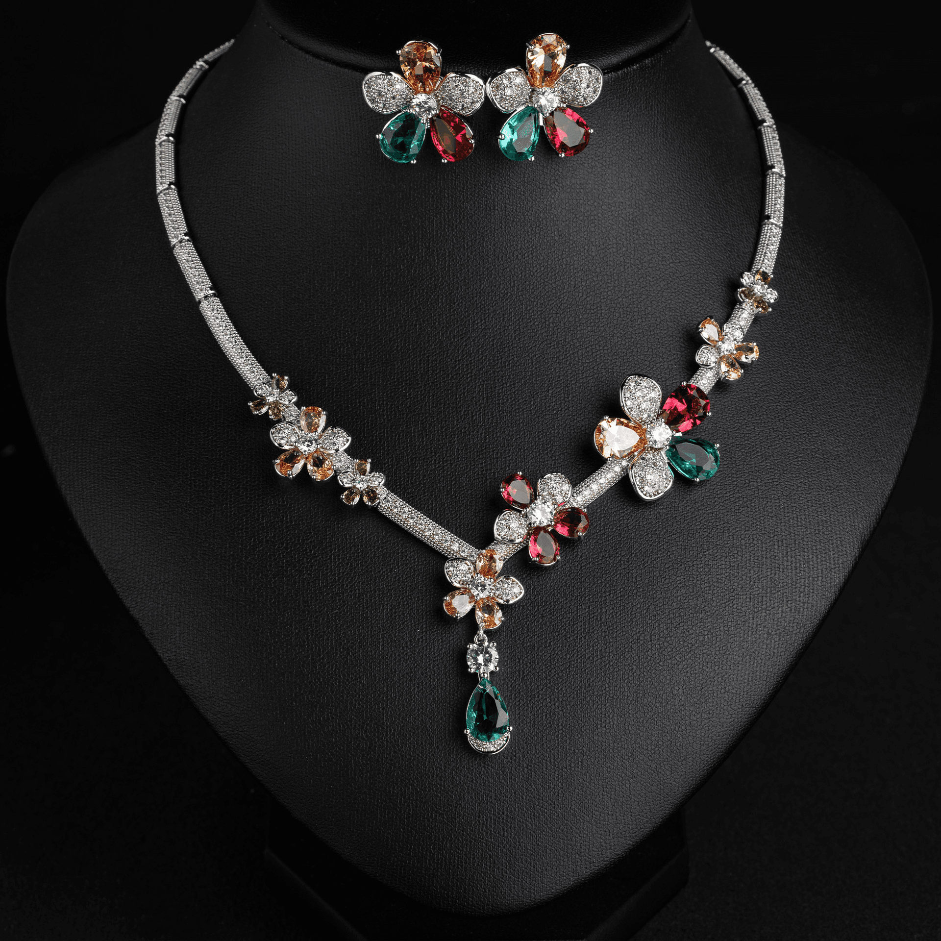 Garden Necklace Set Amethyst Tone Crystal product image