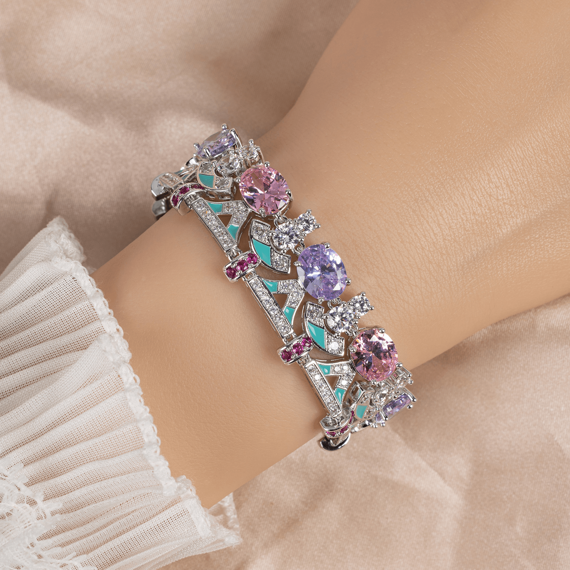 Garden Line Bracelet Ruby Tone Crystal product image