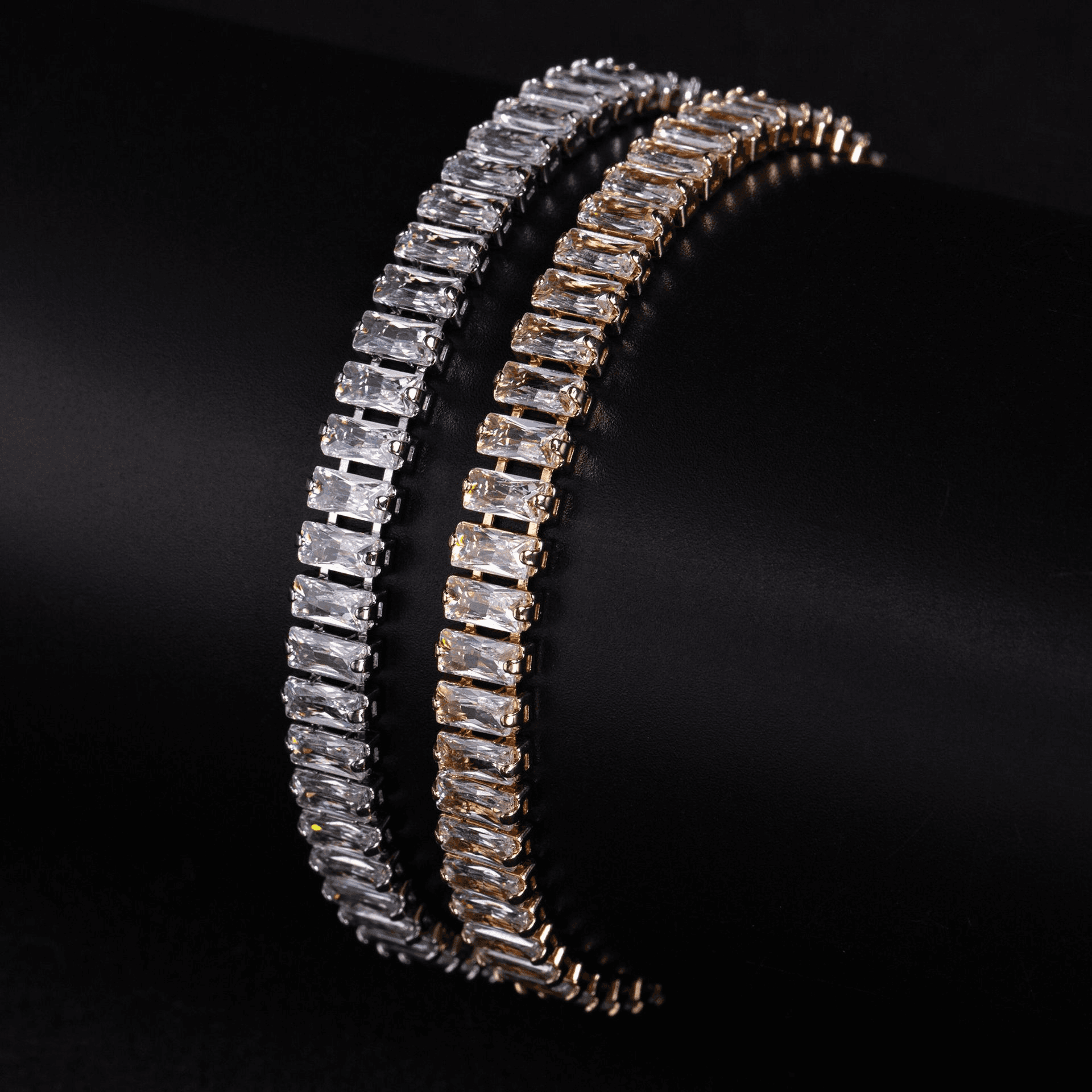 Radiant Tennis Bracelet Emerald Tone Crystal product image