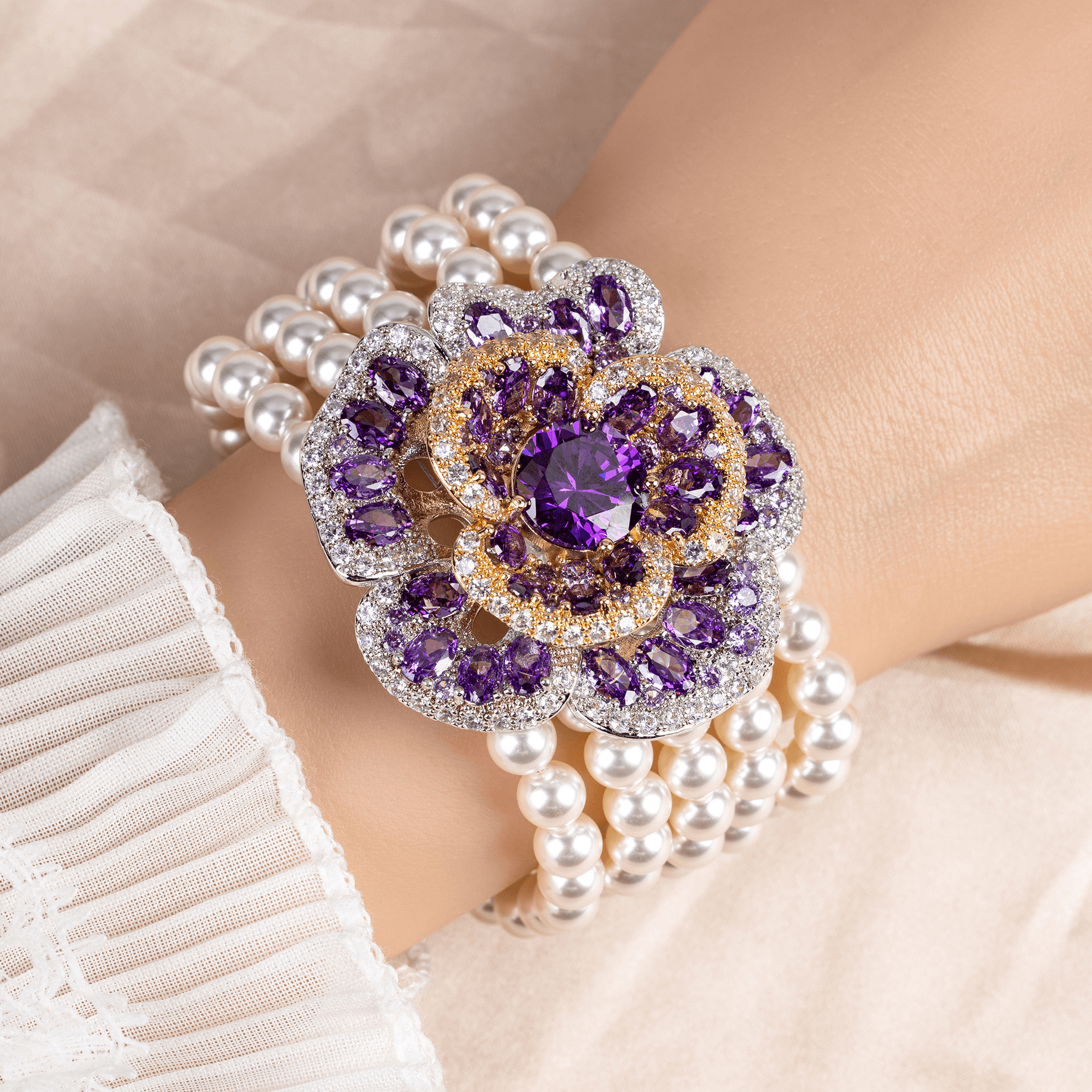 Bloom Cocktail Ring Sapphire Tone Crystal product image