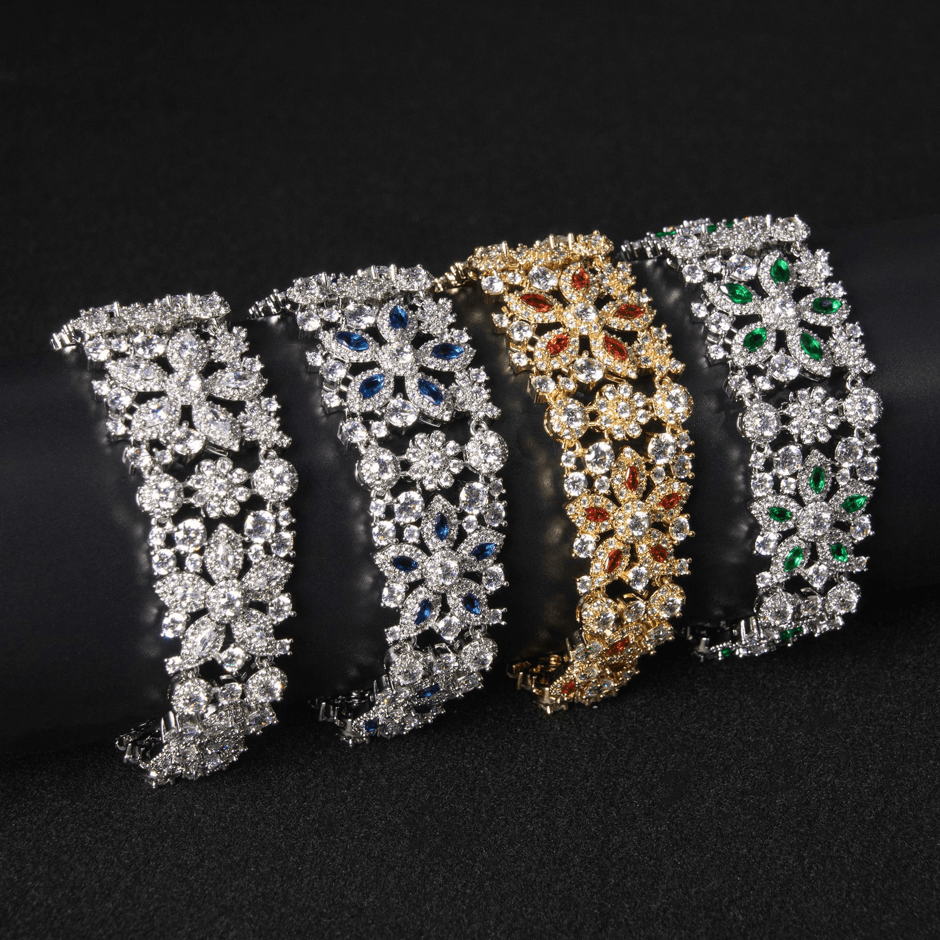 Petal Cluster Bracelet Champagne Crystal product image