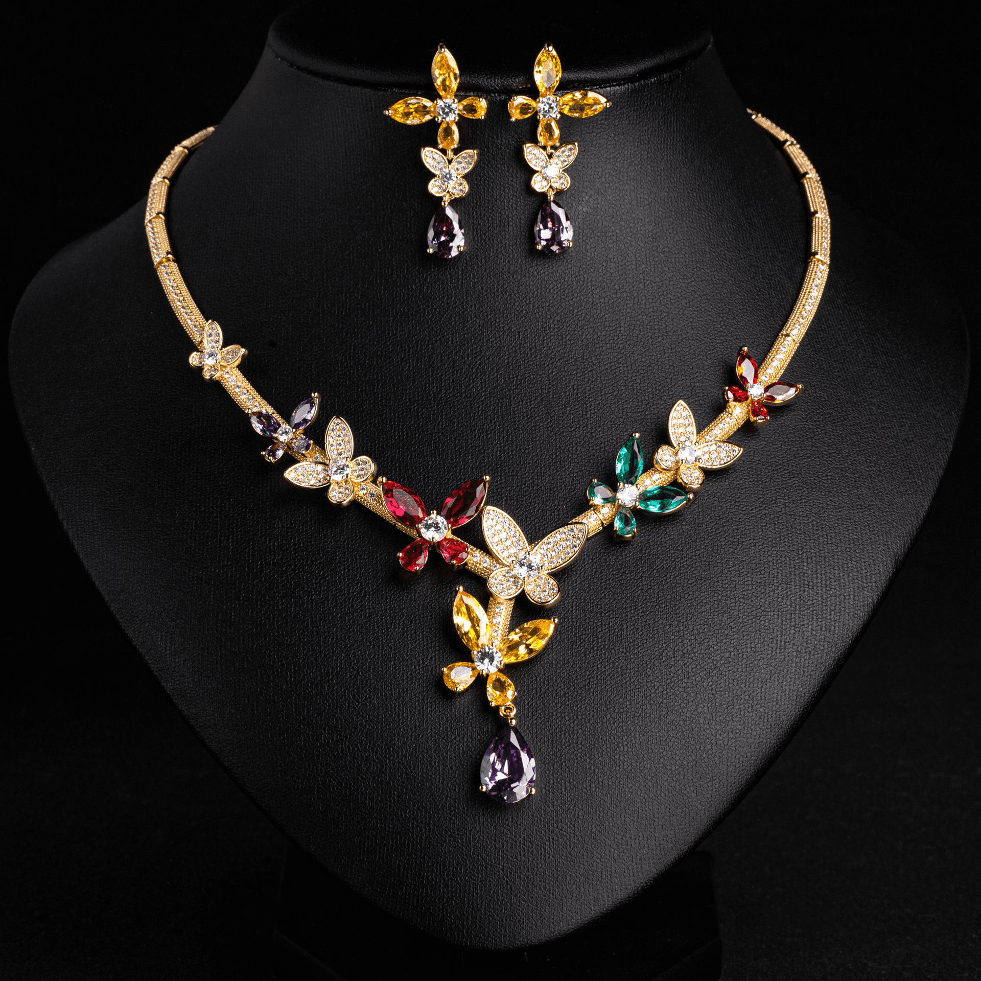Regal Jewelry Set Amethyst Tone Crystal product image
