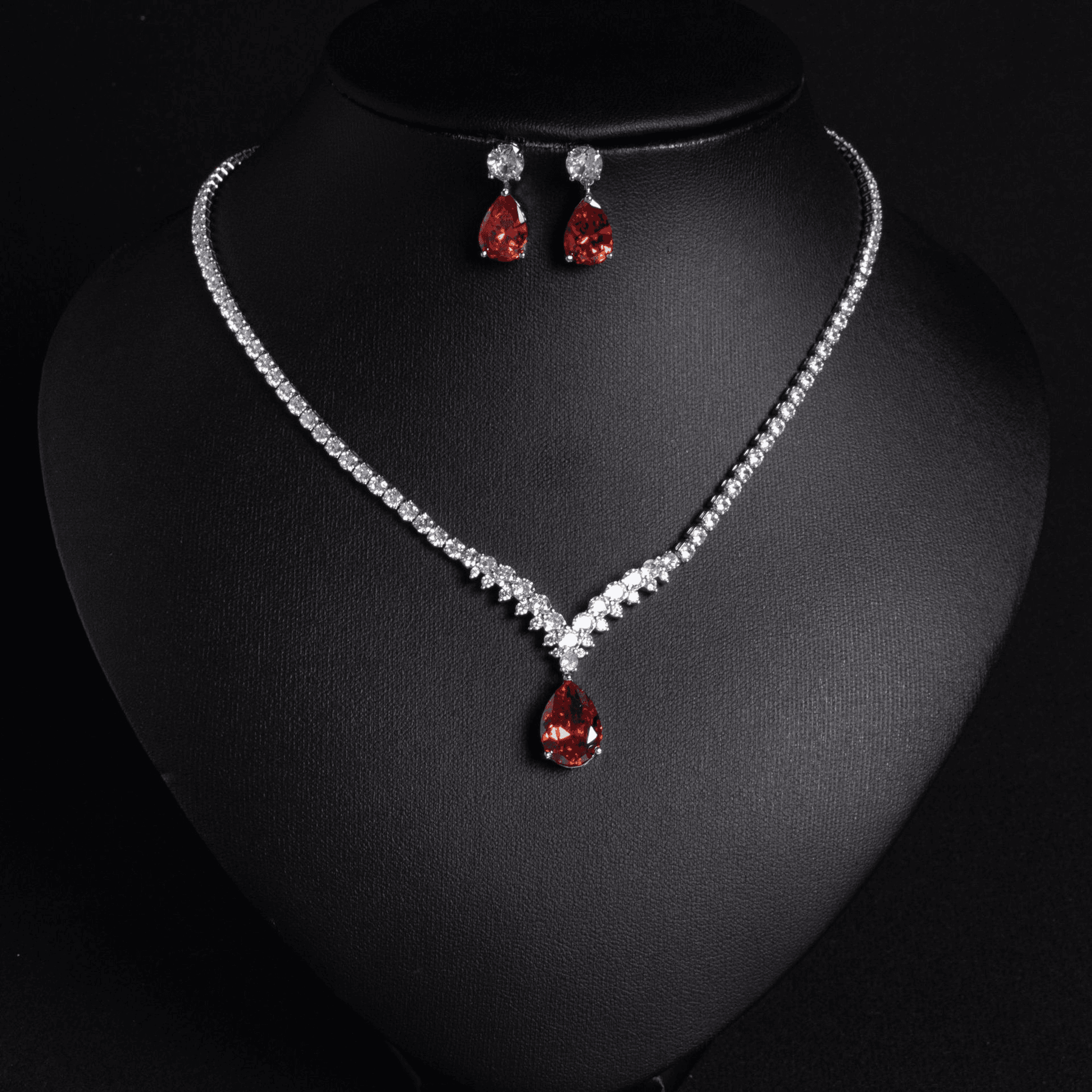 Regal Jewelry Set Emerald Tone Crystal product image