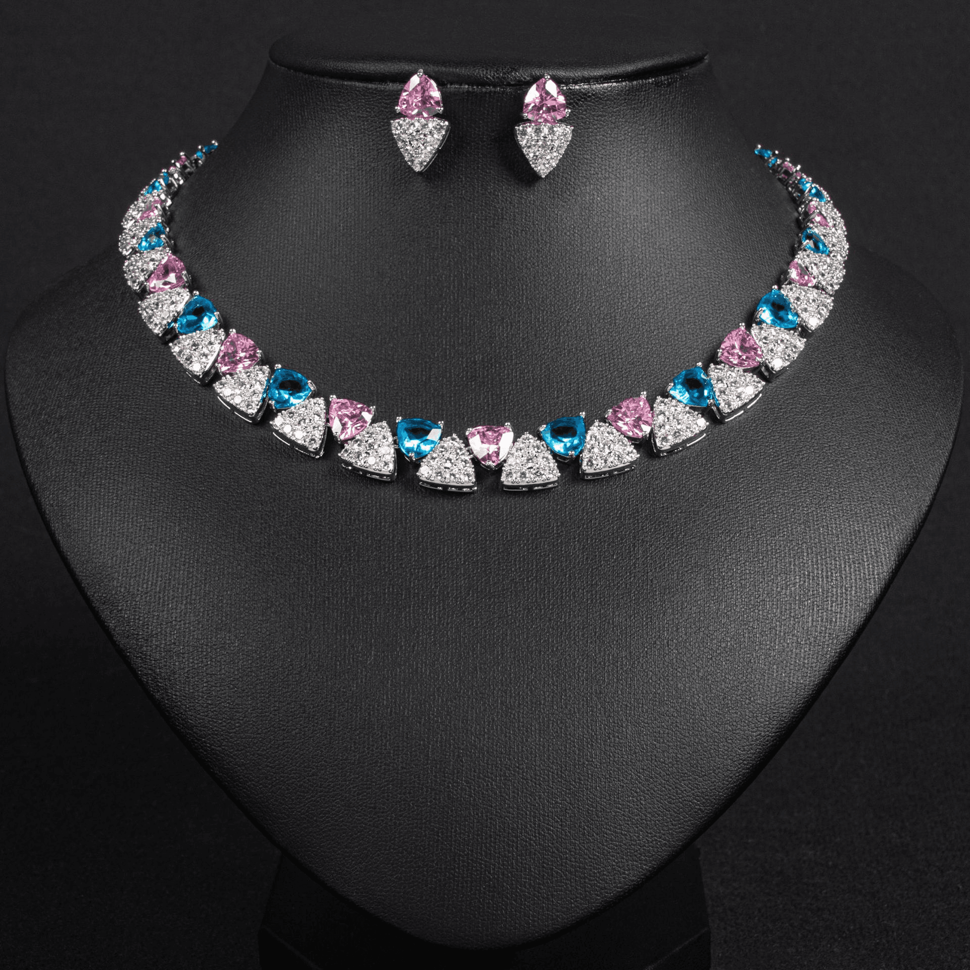 Crystal Line Necklace Emerald Tone Crystal product image