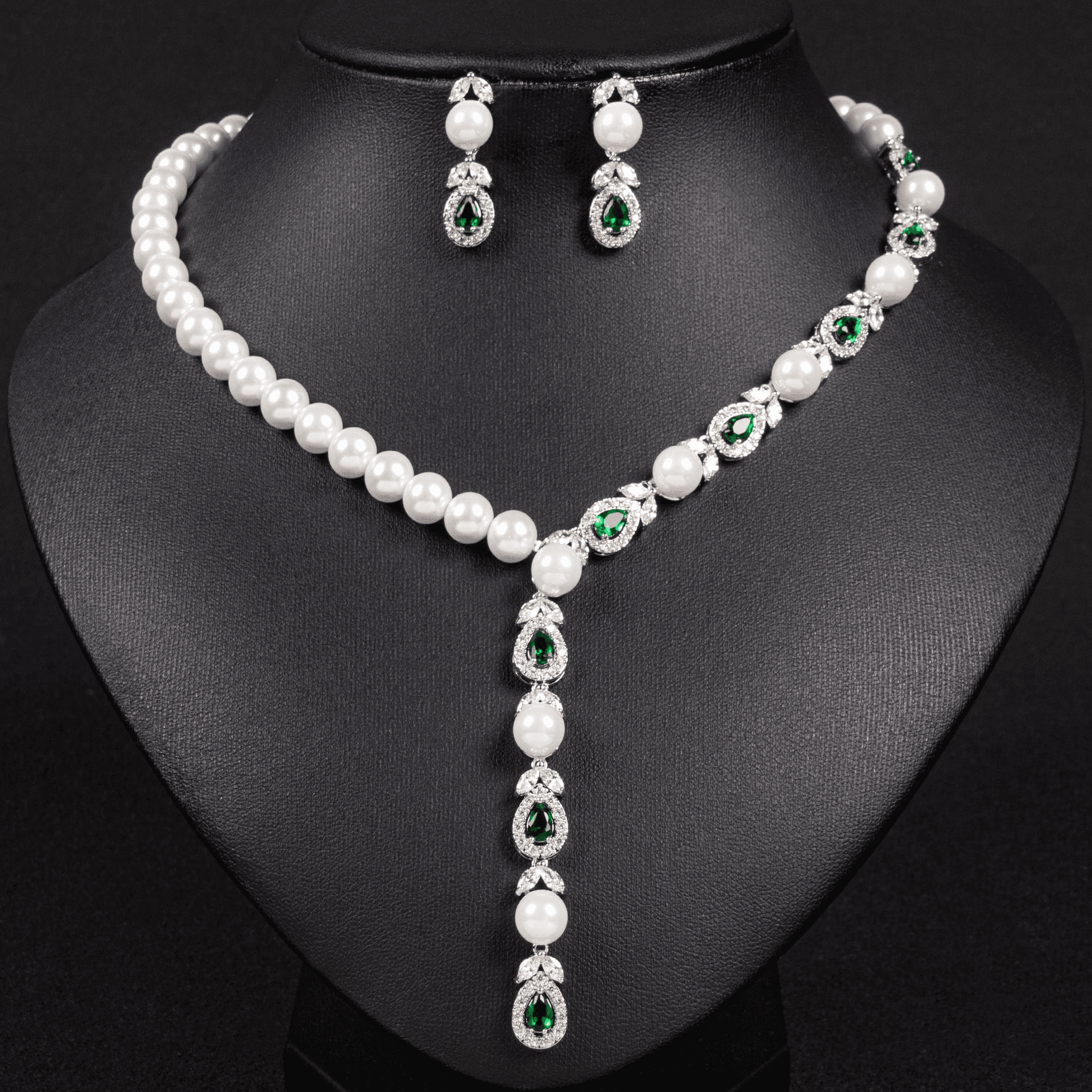 Ceremony Necklace Set Sapphire Tone Crystal product image